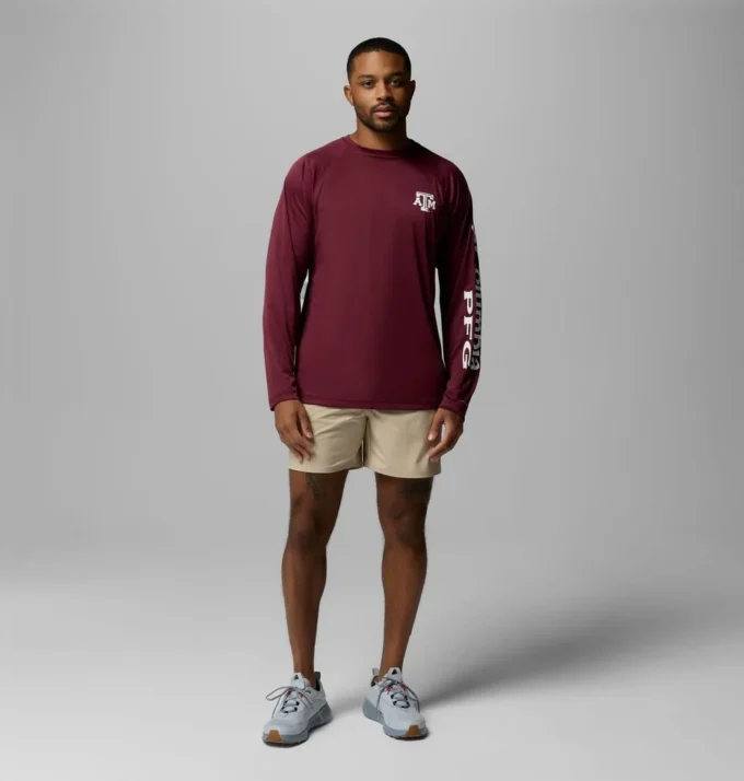 Cămașă cu mâneci lungi pentru bărbați Collegiate PFG Terminal Tackle™ – Texas A&M