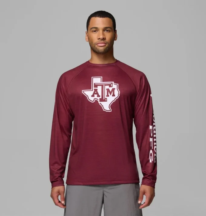 Cămașă cu mâneci lungi pentru bărbați PFG Terminal Tackle™ Heather – Texas A&M