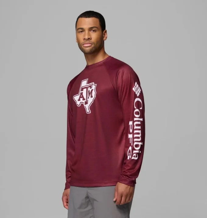 Cămașă cu mâneci lungi pentru bărbați PFG Terminal Tackle™ Heather – Texas A&M