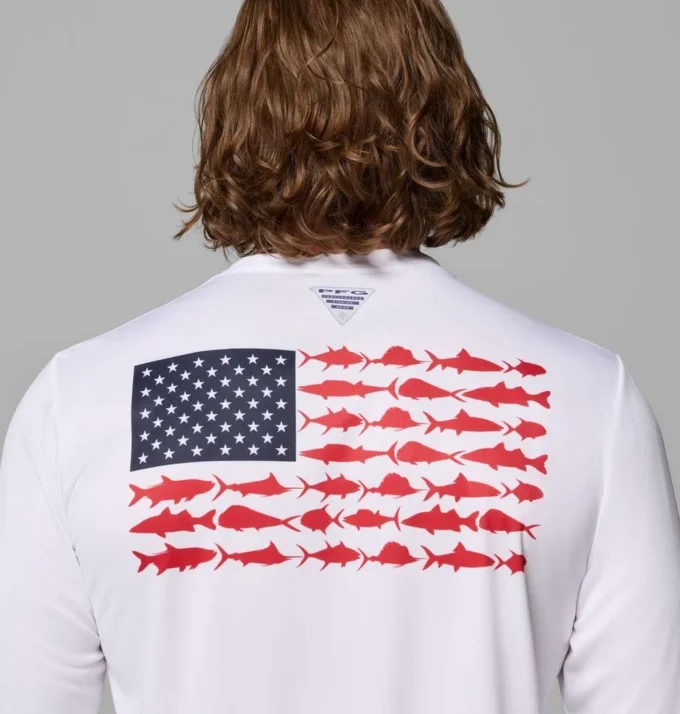 Cămașă cu mâneci lungi pentru bărbați Terminal Tackle PFG Fish Flag™