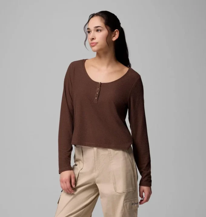 Cămașă cu mâneci lungi pentru femei Brea Falls™ Grid Henley Cămașă cu mâneci lungi pentru femei Brea Falls™ Grid Henley