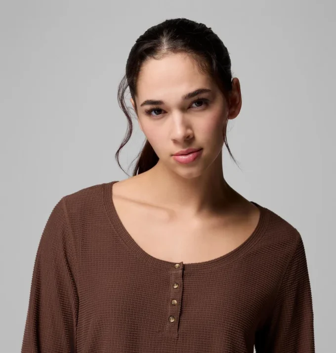 Cămașă cu mâneci lungi pentru femei Brea Falls™ Grid Henley Cămașă cu mâneci lungi pentru femei Brea Falls™ Grid Henley