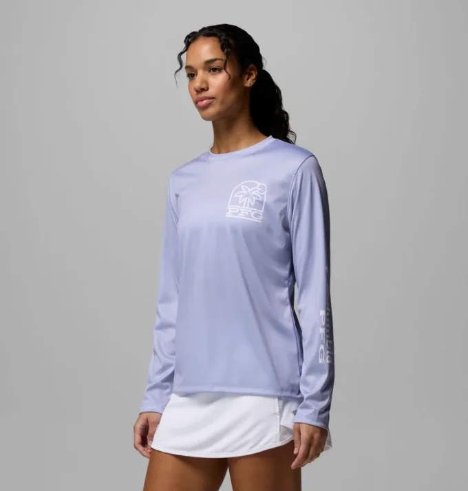 Cămașă cu mâneci lungi PFG Tidal Tee™ Palm Waves pentru femei Cămașă cu mâneci lungi PFG Tidal Tee™ Palm Waves pentru femei