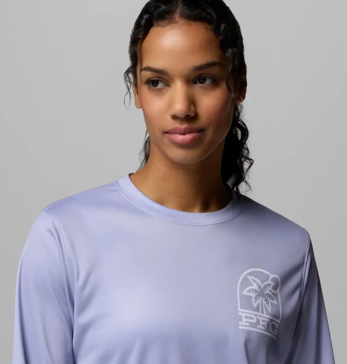 Cămașă cu mâneci lungi PFG Tidal Tee™ Palm Waves pentru femei Cămașă cu mâneci lungi PFG Tidal Tee™ Palm Waves pentru femei