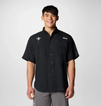 Cămașă cu mâneci scurte PFG Tamiami™ Colorblocked pentru bărbați – New Orleans Saints