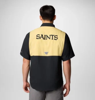 Cămașă cu mâneci scurte PFG Tamiami™ Colorblocked pentru bărbați – New Orleans Saints