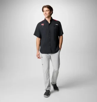 Cămașă cu mâneci scurte PFG Tamiami™ Colorblocked pentru bărbați – Tampa Bay Buccaneers