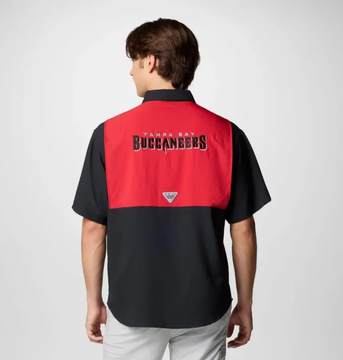 Cămașă cu mâneci scurte PFG Tamiami™ Colorblocked pentru bărbați – Tampa Bay Buccaneers