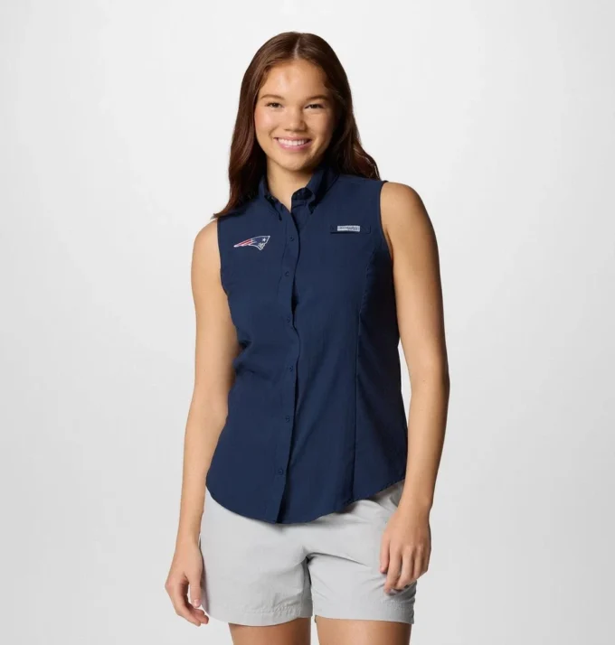 Cămașă fără mâneci PFG Tamiami™ pentru femei – New England Patriots