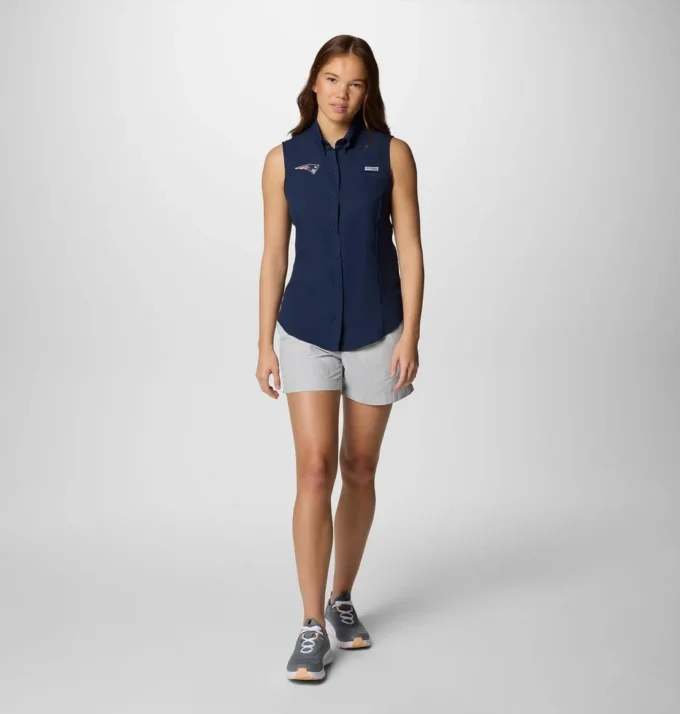 Cămașă fără mâneci PFG Tamiami™ pentru femei – New England Patriots