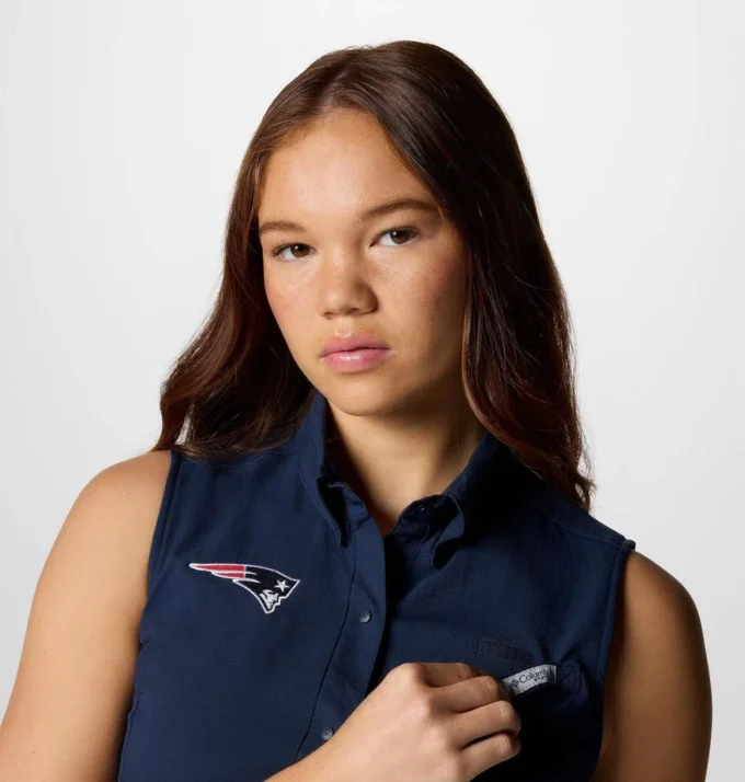 Cămașă fără mâneci PFG Tamiami™ pentru femei – New England Patriots