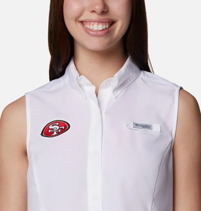 Cămașă fără mâneci PFG Tamiami™ pentru femei – San Franscisco 49ers Cămașă fără mâneci PFG Tamiami™ pentru femei – San Franscisco 49ers