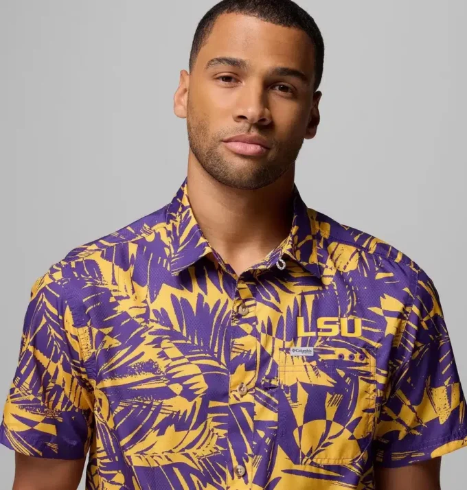 Cămașă pentru bărbați Collegiate PFG Super Slack Tide – LSU