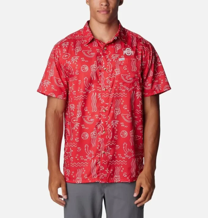 Cămașă pentru bărbați Collegiate PFG Super Slack Tide™ – Ohio State