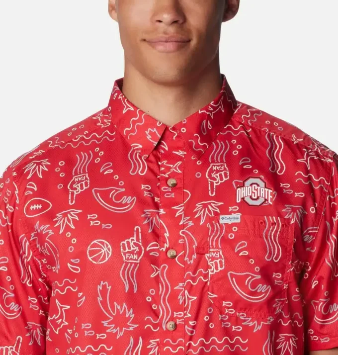 Cămașă pentru bărbați Collegiate PFG Super Slack Tide™ – Ohio State