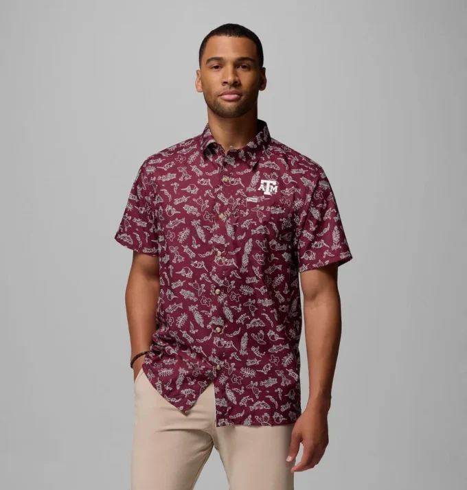 Cămașă pentru bărbați Collegiate PFG Super Slack Tide™ – Texas A&M