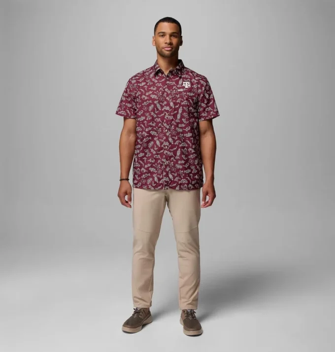 Cămașă pentru bărbați Collegiate PFG Super Slack Tide™ – Texas A&M