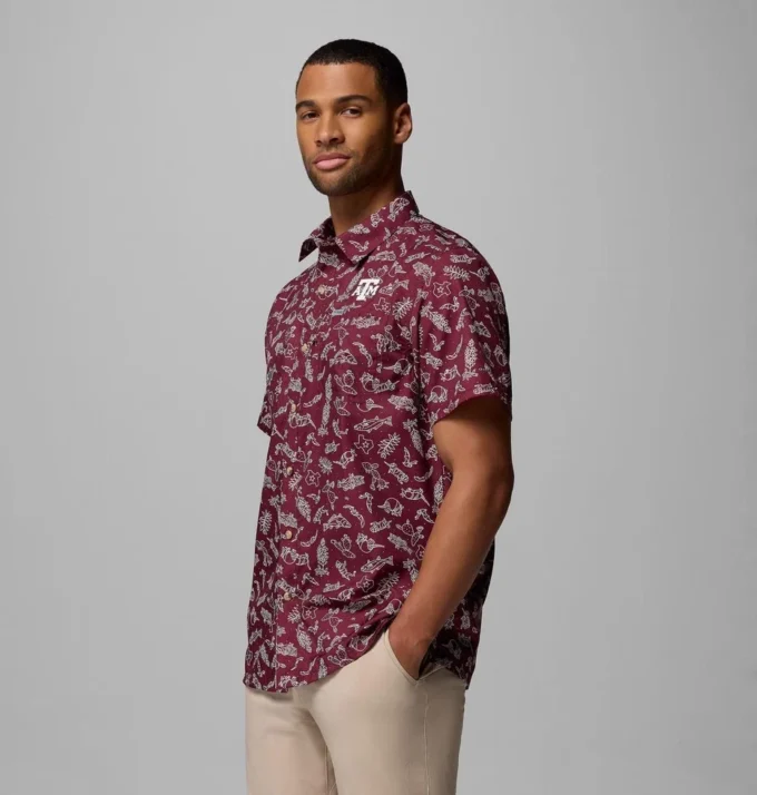 Cămașă pentru bărbați Collegiate PFG Super Slack Tide™ – Texas A&M