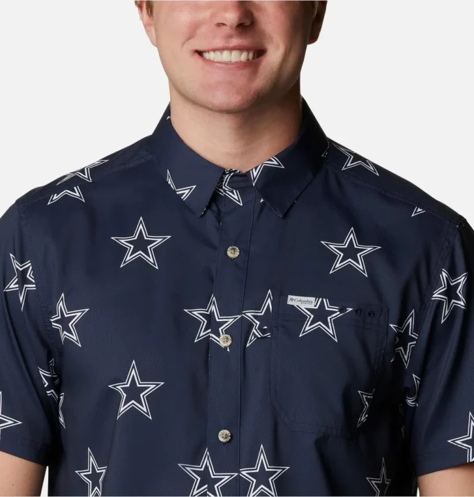 Cămașă pentru bărbați Dallas Cowboys PFG Super Slack Tide Cămașă pentru bărbați Dallas Cowboys PFG Super Slack Tide