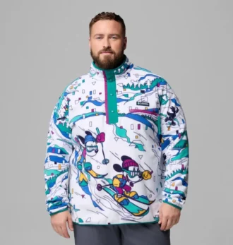 Fleece CSC x Disney cu jumătate de nasturi pentru bărbați – Mărime mare