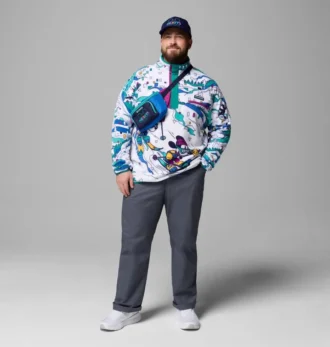 Fleece CSC x Disney cu jumătate de nasturi pentru bărbați – Mărime mare