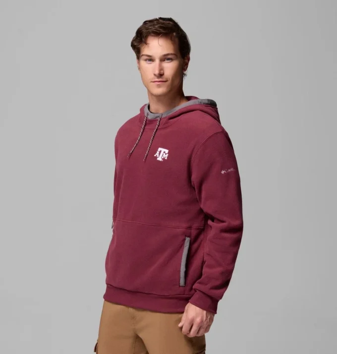 Hanorac cu glugă din fleece pentru bărbați Collegiate Flanker™ – Texas A&M