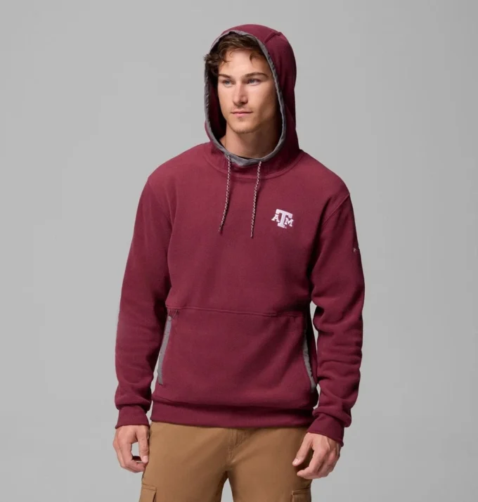 Hanorac cu glugă din fleece pentru bărbați Collegiate Flanker™ – Texas A&M