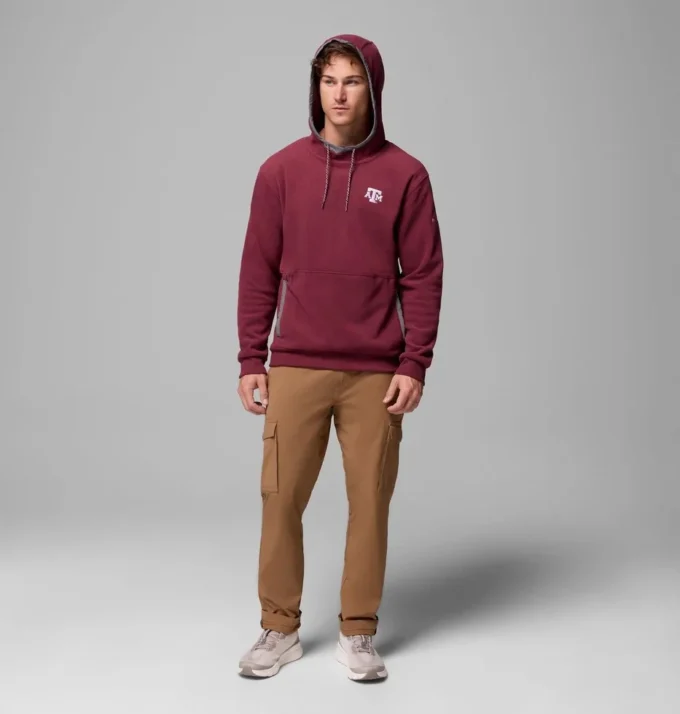 Hanorac cu glugă din fleece pentru bărbați Collegiate Flanker™ – Texas A&M