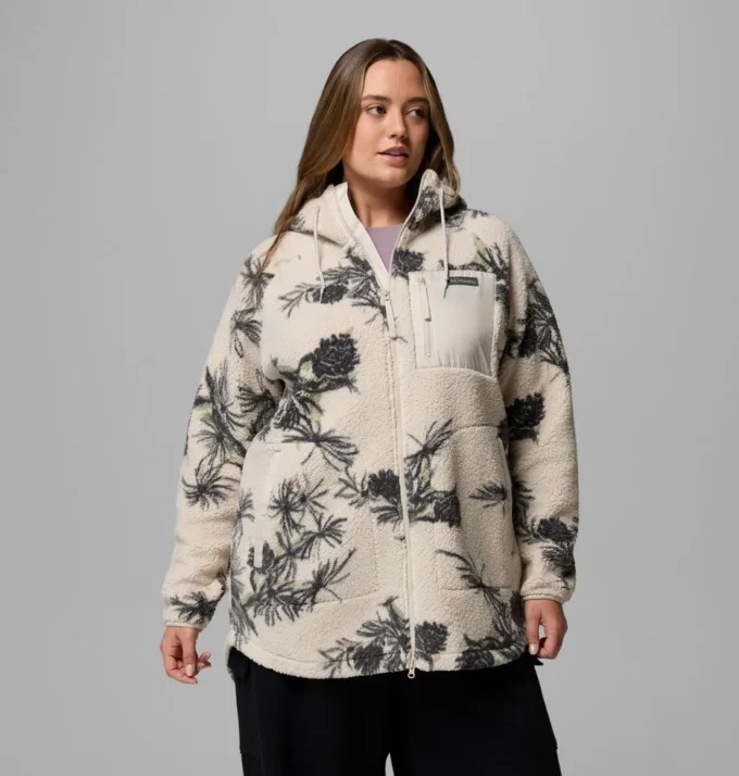 Hanorac cu glugă și fermoar integral pentru femei Winter Warmth™ – Mărime mare