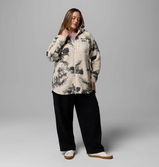 Hanorac cu glugă și fermoar integral pentru femei Winter Warmth™ – Mărime mare