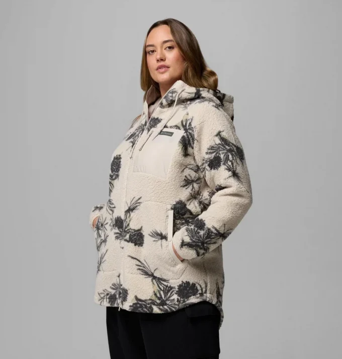 Hanorac cu glugă și fermoar integral pentru femei Winter Warmth™ – Mărime mare