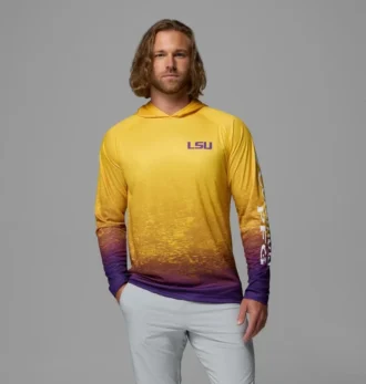 Hanorac cu glugă pentru bărbați Collegiate PFG Super Terminal Tackle™ – Louisiana Hanorac cu glugă pentru bărbați Collegiate PFG Super Terminal Tackle™ – Louisiana