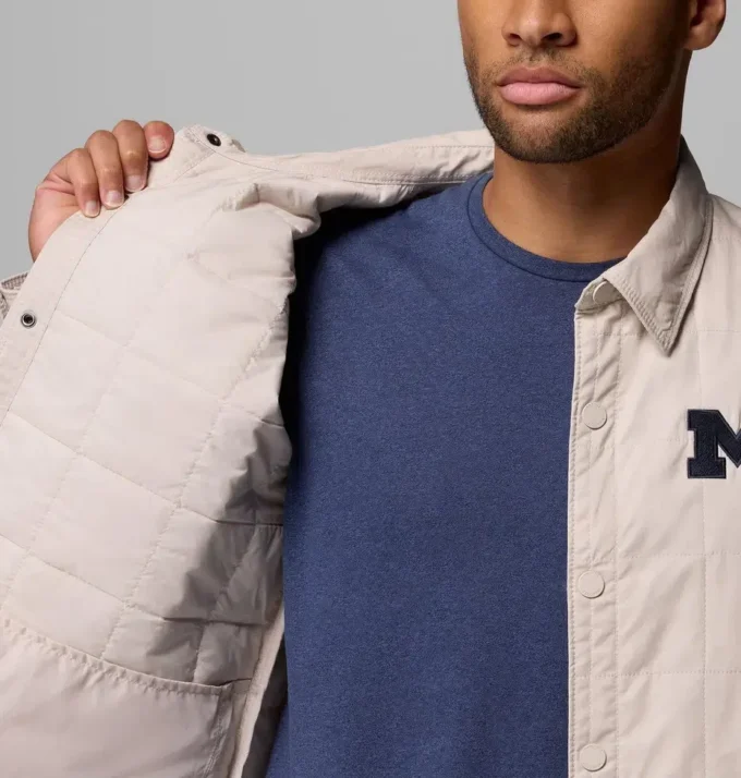 Jacheta cămașă matlasată Men Collegiate Campus Roam™ – Michigan