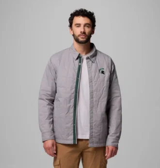 Jacheta cămașă matlasată pentru bărbați Collegiate Campus Roam™ – Michigan State