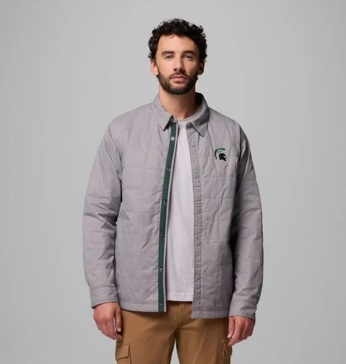 Jacheta cămașă matlasată pentru bărbați Collegiate Campus Roam™ – Michigan State