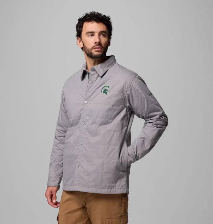 Jacheta cămașă matlasată pentru bărbați Collegiate Campus Roam™ – Michigan State