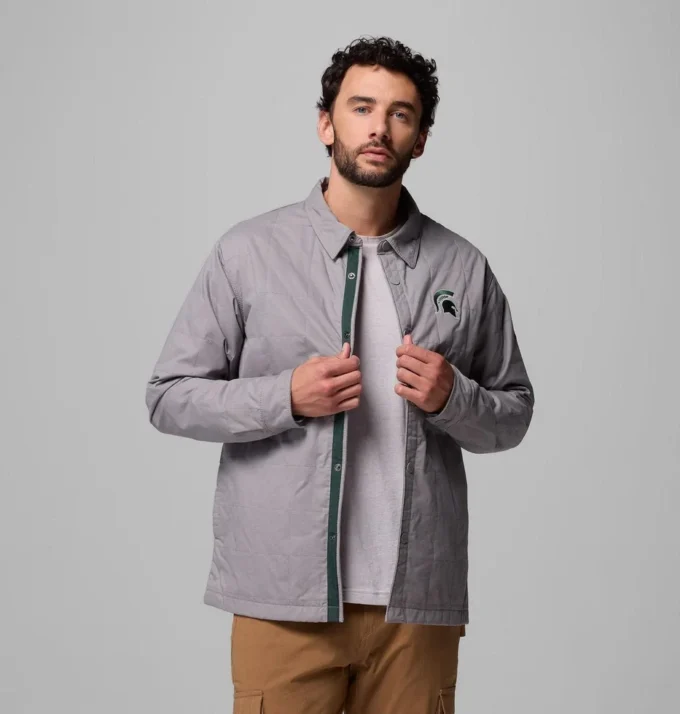 Jacheta cămașă matlasată pentru bărbați Collegiate Campus Roam™ – Michigan State
