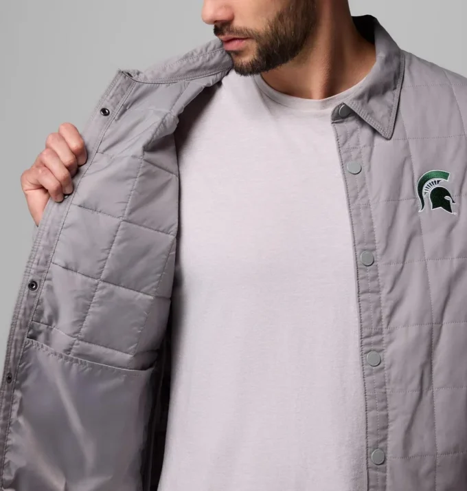 Jacheta cămașă matlasată pentru bărbați Collegiate Campus Roam™ – Michigan State