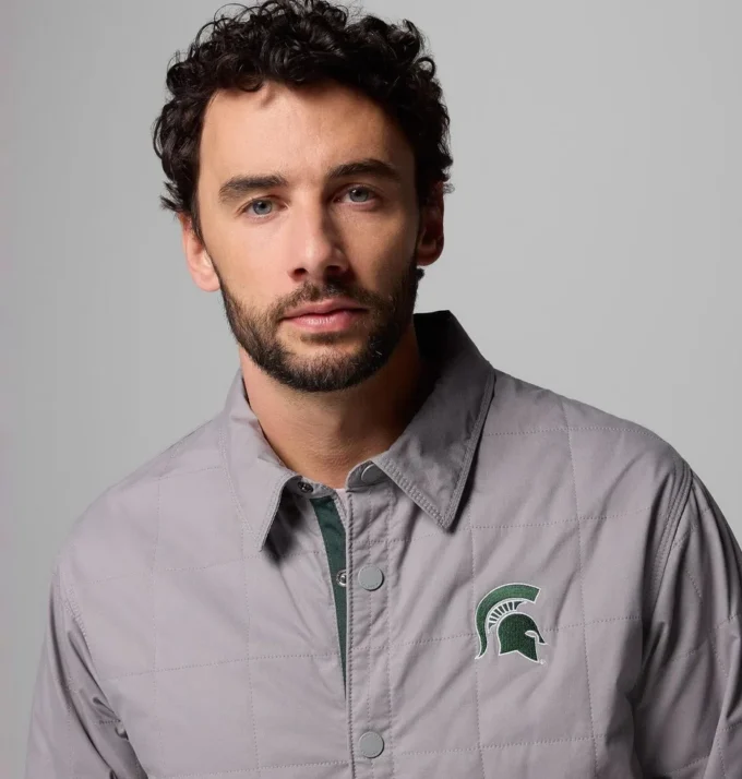Jacheta cămașă matlasată pentru bărbați Collegiate Campus Roam™ – Michigan State