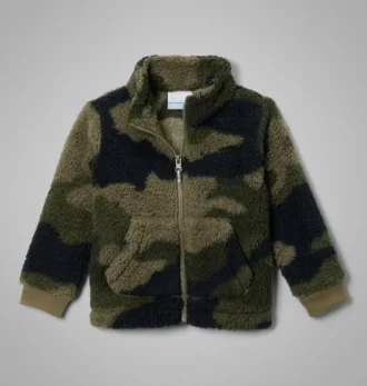 Jacheta cu fermoar integral pentru băieți mici Rugged Ridge™ II cu imprimeu Sherpa