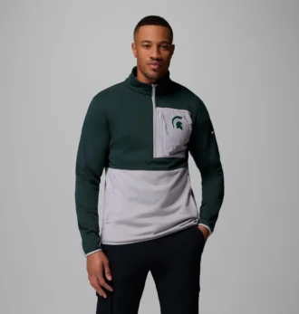 Jacheta cu fermoar pe jumătate Columbia Hike™ pentru bărbați – Michigan State