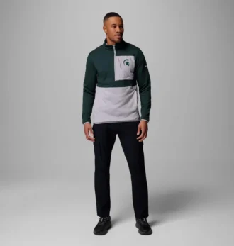Jacheta cu fermoar pe jumătate Columbia Hike™ pentru bărbați – Michigan State