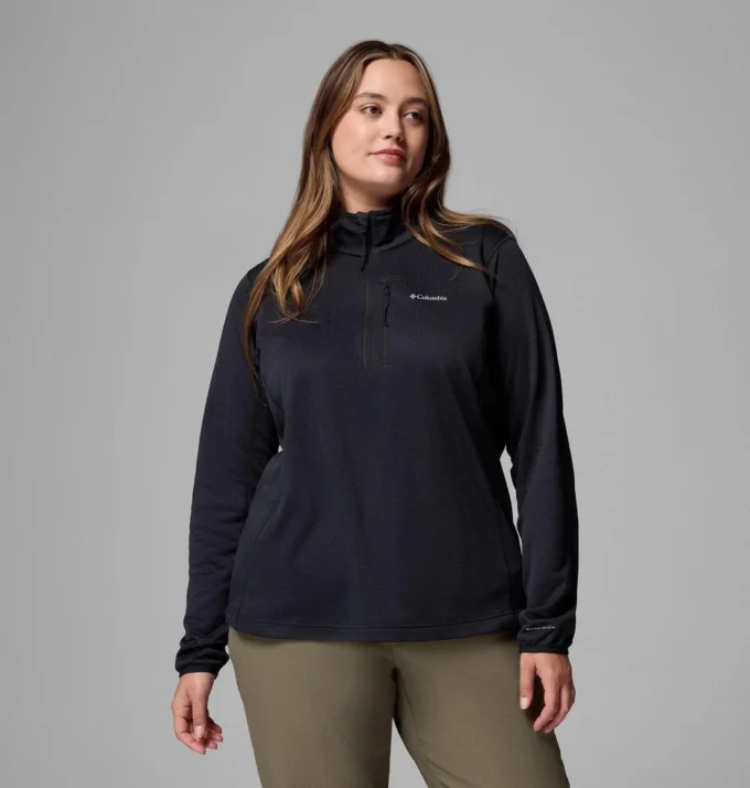 Jacheta cu fermoar pe jumătate din fleece Essential Hike™ Grid pentru femei – Mărime mare Jacheta cu fermoar pe jumătate din fleece Essential Hike™ Grid pentru femei – Mărime mare