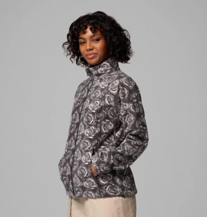Jacheta din fleece cu fermoar integral și imprimeu Benton Springs™ pentru femei