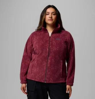 Jacheta din fleece cu fermoar integral și imprimeu Benton Springs™ pentru femei – Mărime mare