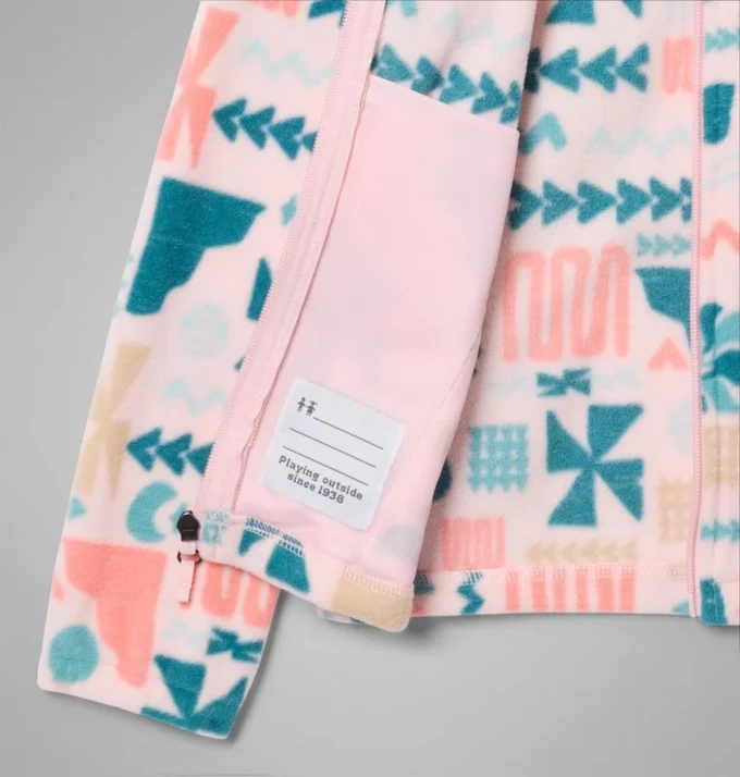 Jacheta din fleece cu fermoar integral și imprimeu Castle Dale™ pentru fete