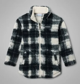 Jacheta din fleece cu fermoar integral și imprimeu West Bend™ pentru fete