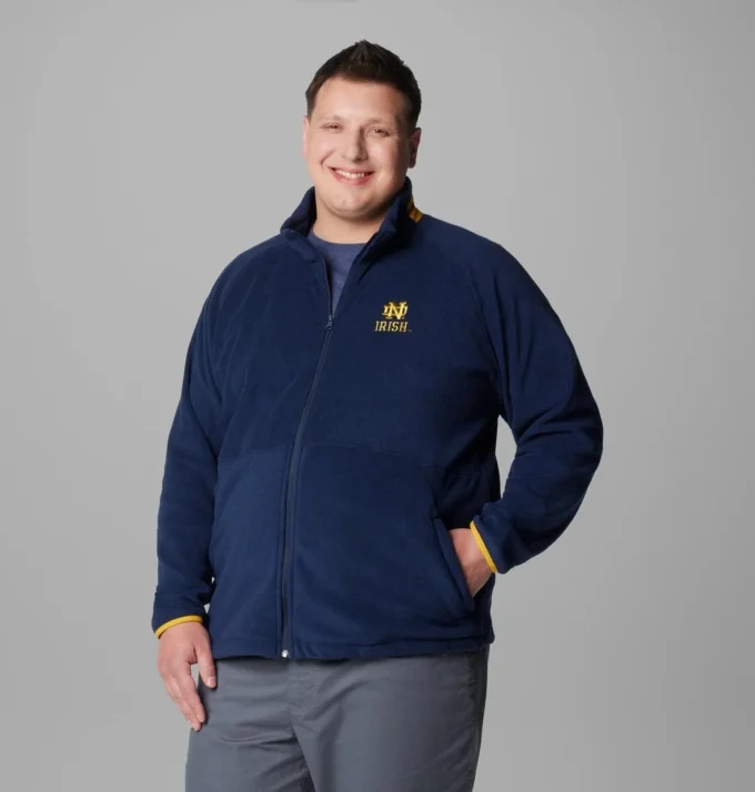 Jacheta din fleece pentru bărbați Collegiate Flanker™ IV – Mărime mare – Notre Dame
