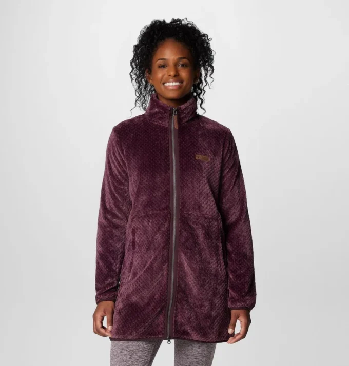 Jacheta lungă din fleece cu fermoar complet pentru femei Fire Side™