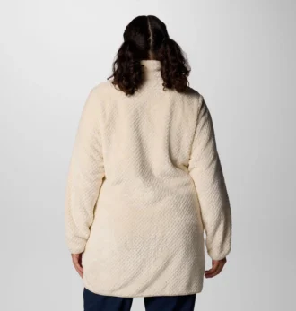 Jacheta lungă din fleece cu fermoar integral pentru femei Fire Side™ – Mărime mare